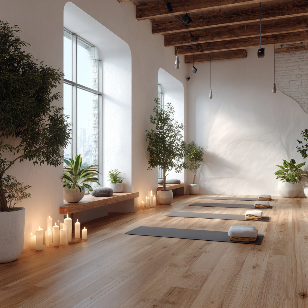 Békés jóga gyakorlás természetes környezetben